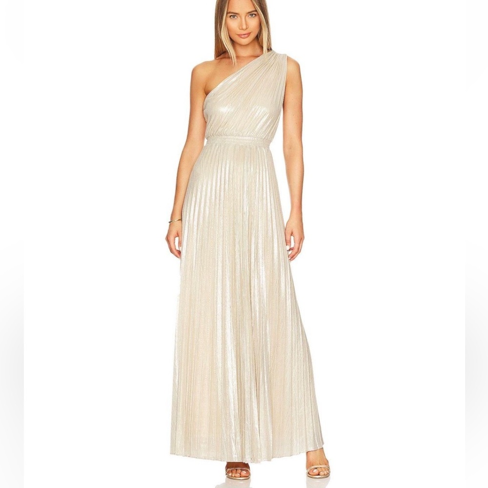 Elegant Metallic Maxi Dress